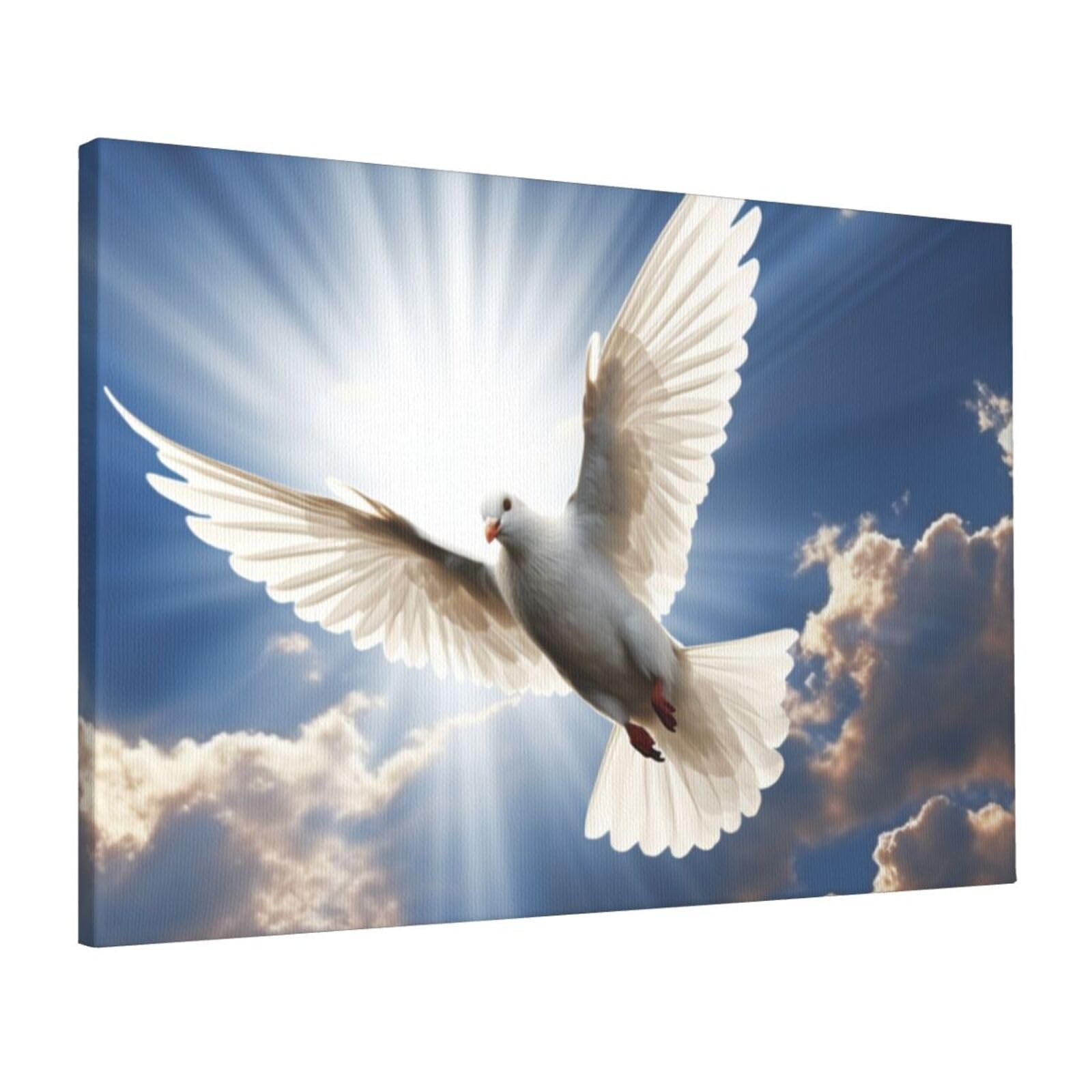 FodPand Canvas Wall Art for Living Room Wall Decor 16"x24" Modern Artwork Painting Pictures Hanging Canvas Prints dove sky Aesthetic Wall Art for Bedroom Bathroom Office Wallart Decor