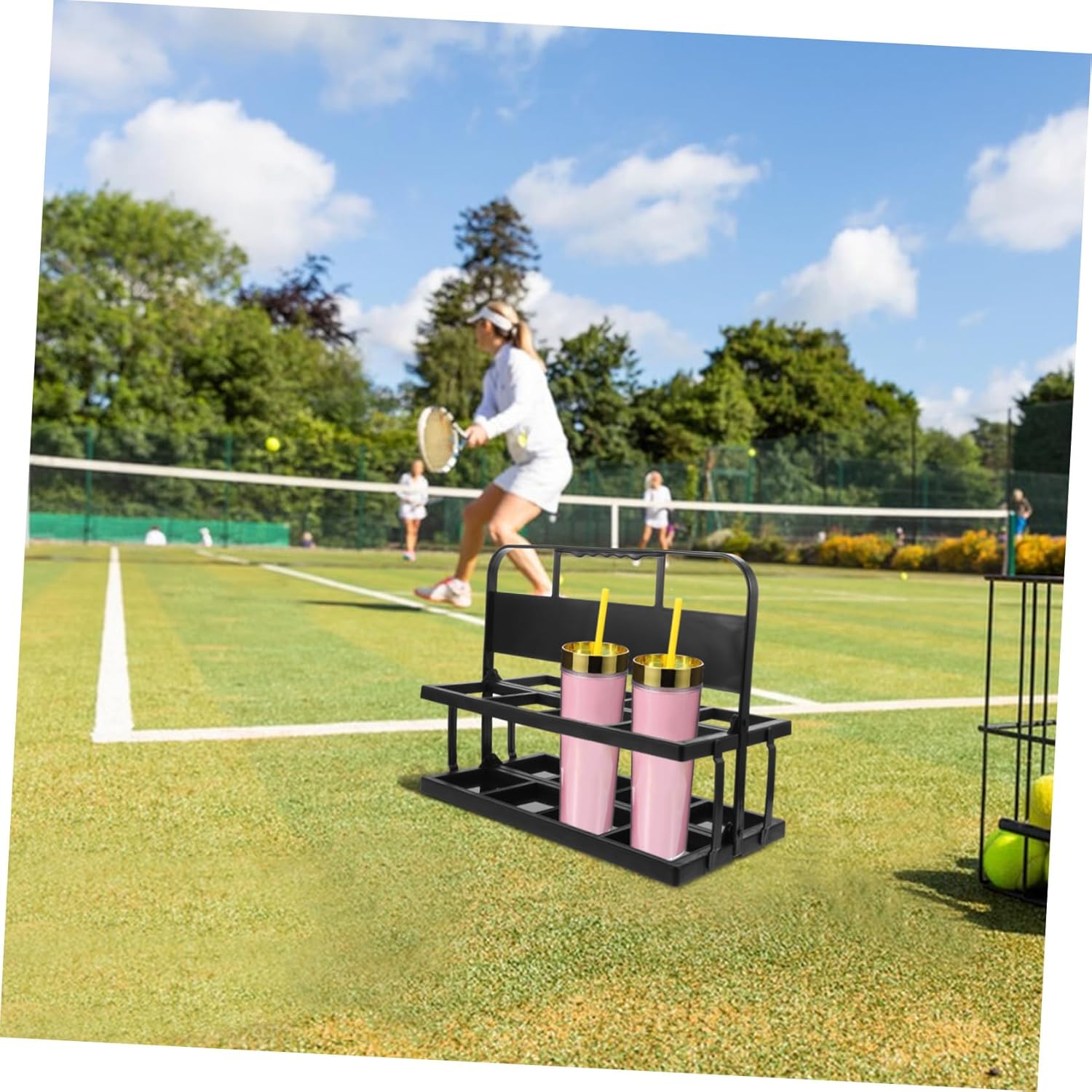 Reusable Drink Carrier Handle Water Bottle Rack for Home Car Picnic Lightweight Bottle Cage Cup Holder Tray