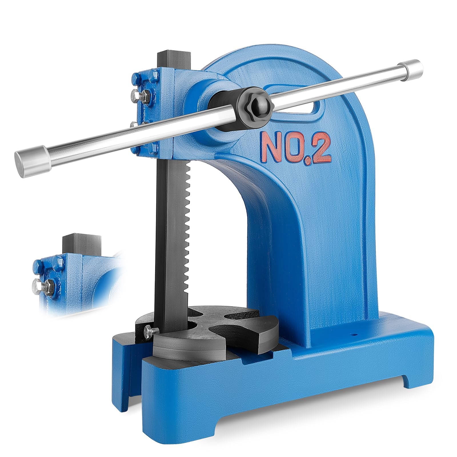 XNXYSMKJ Manual Arbor Press 2 Ton, Heavy Duty Cast Iron Bench Arbor Press, 17.32" Height for Stamping, Bending, Riveting,Versatile Workshop Tool