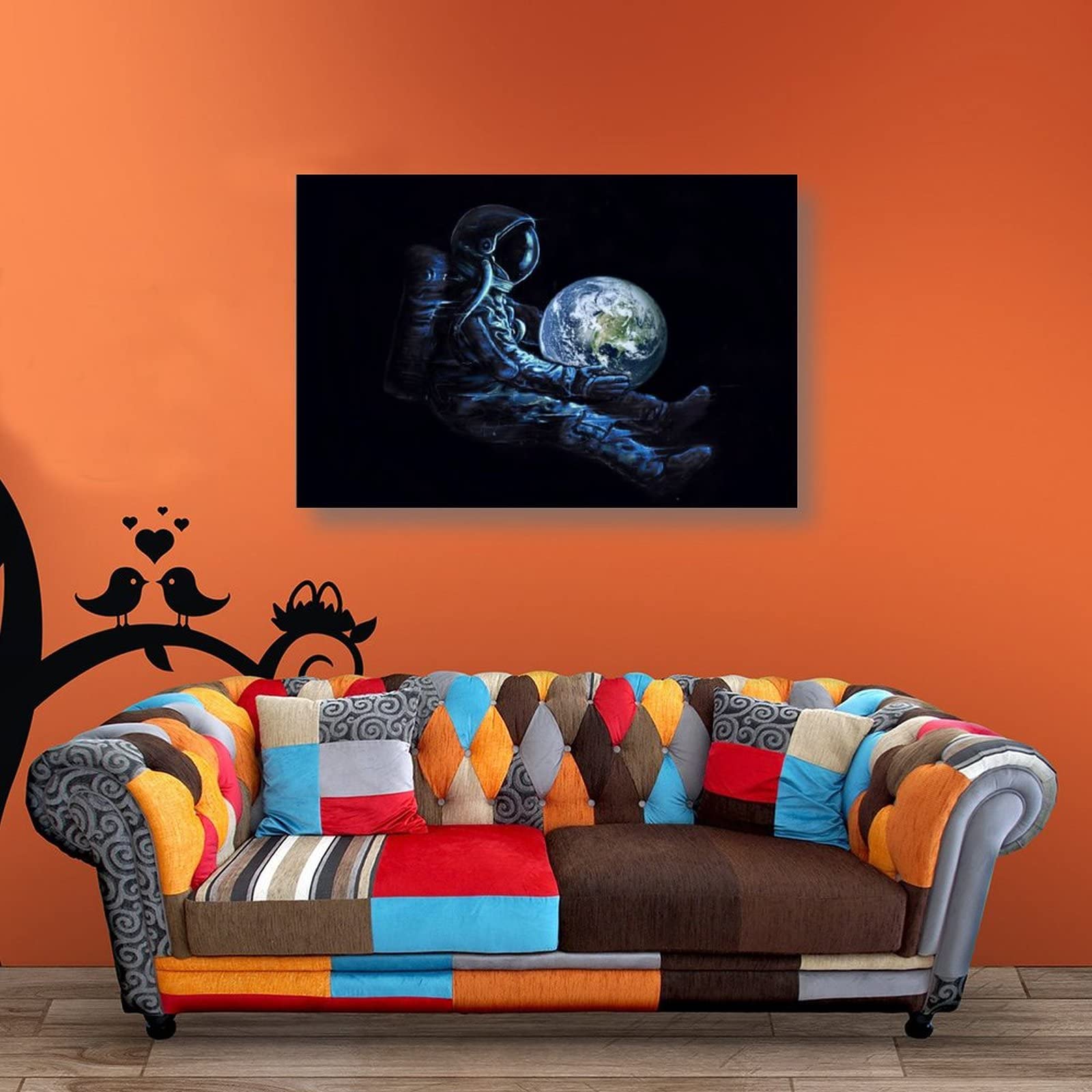 Amazon｜宇宙芸術宇宙飛行士地球を腕に抱く1風景の要約 ホーム装飾