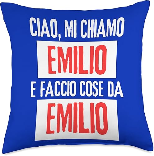 Miniatura 1 de Ciao Sono Faccio Cose Da Emilio Personalizzato - Almohada personalizada, 18 x 18 pulgadas, multicolor