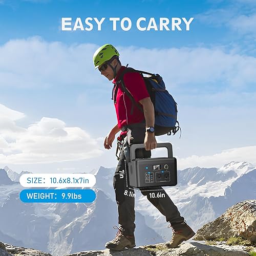 Miniatura 6 de Estación de energía portátil de 600 W, batería de reserva powkey de 296 Wh con 2 salidas de CA de onda sinusoidal pura, USB-C PD100W y 2 cargadores