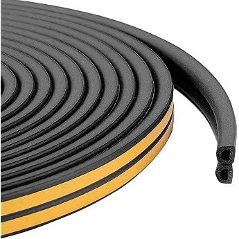 Sealing Tape for Doors and Windows Door Seal Self-Adhesive Window Seal Sealing Strips Rubber Foam Seal Strips Sound Insulation Black