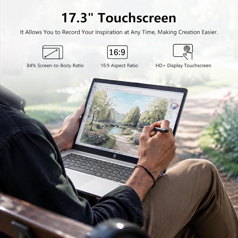 HP Pro Business Copilot AI Laptop PC, 17.3" Touchscreen, Intel Ultra 7 255U, 32GB DDR5, 2TB SSD, Wi-Fi 6, Webcam, Backlit Keyboard, Fingerprint Reader, Bundle with PCO Laptop Cooler image 5