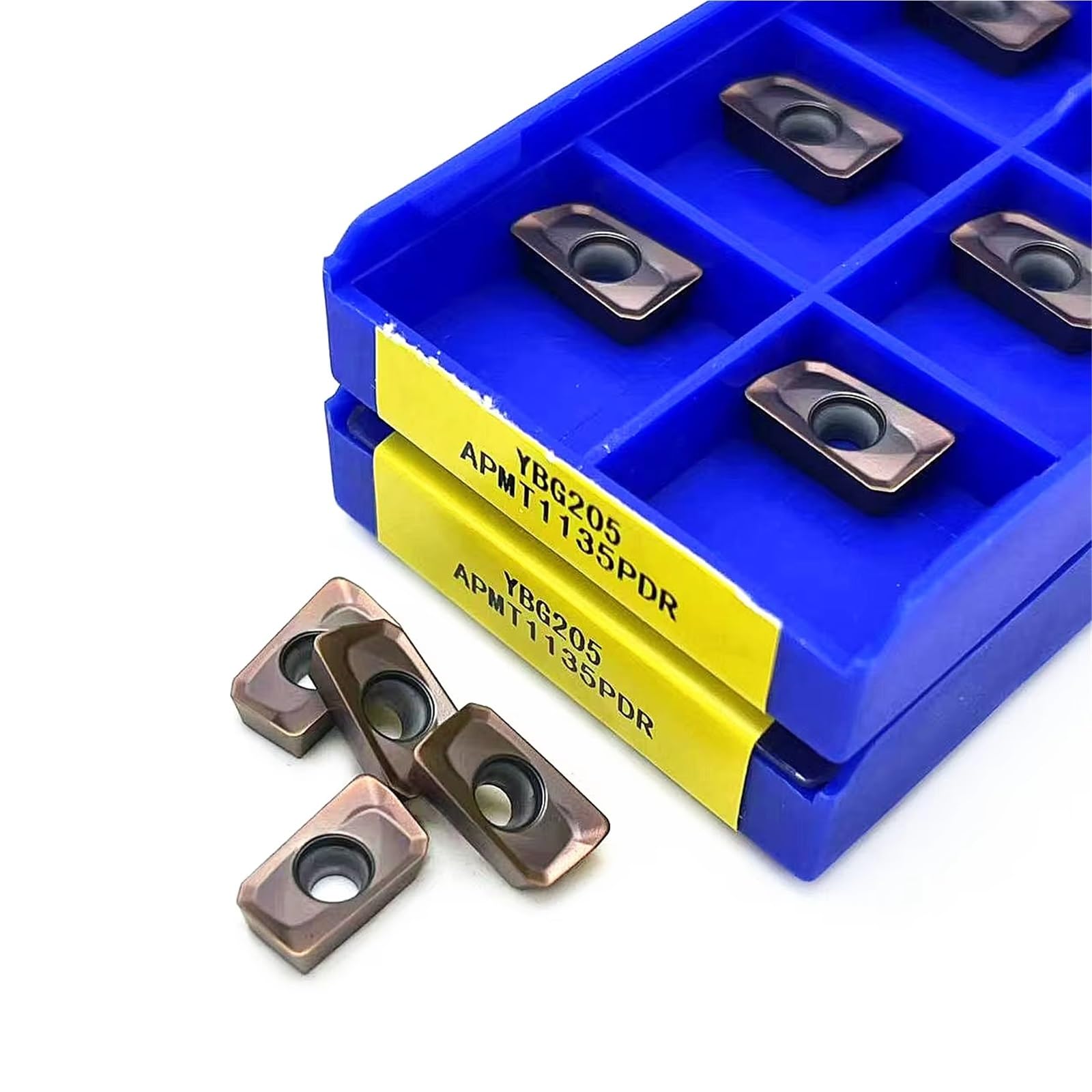 10 Uds APMT1135 YBG205 Inserto De Fresado Para Herramientas Torno Torneado Carburo Acero Inoxidable Cortador CNC