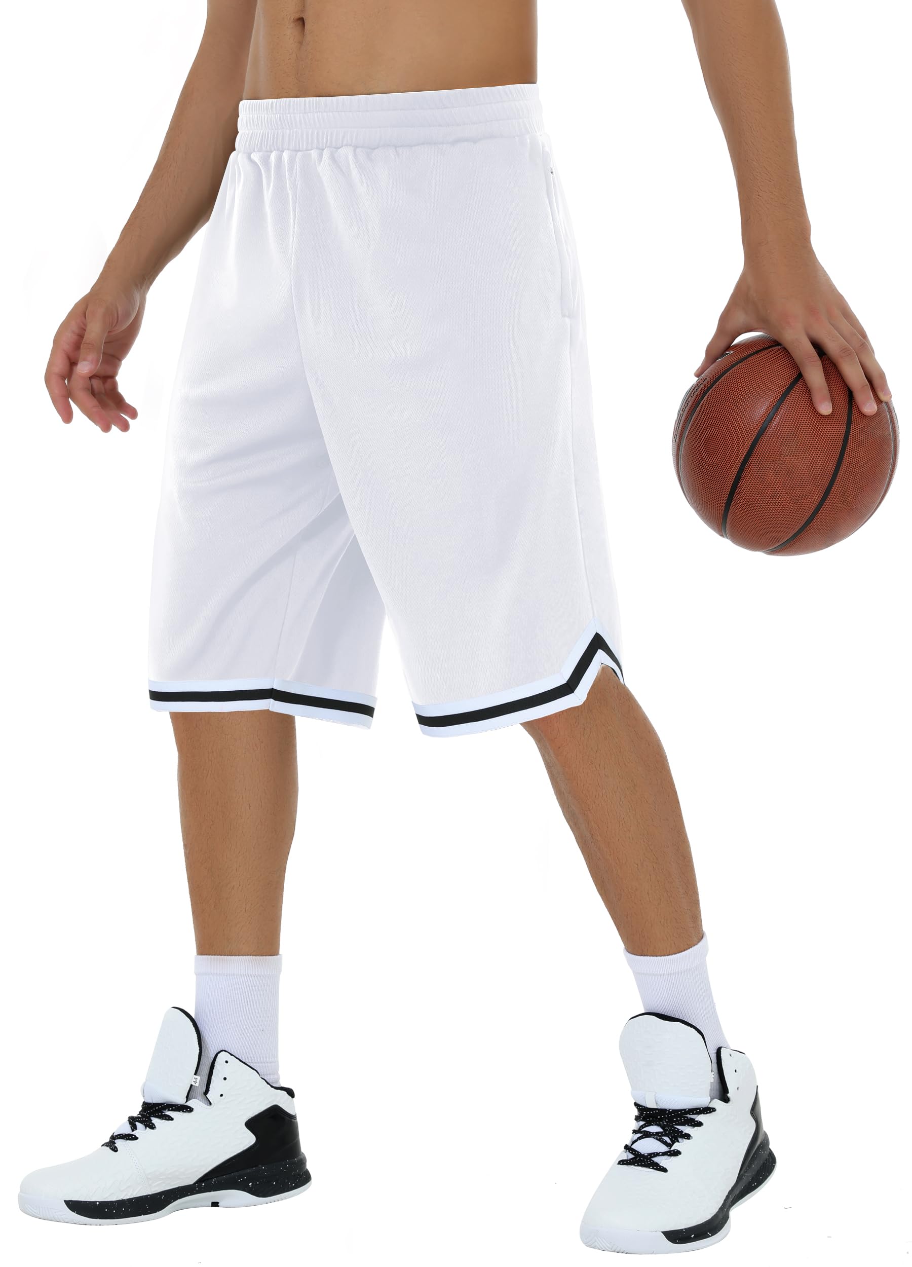 Mens Shorts Athletic JWM Men's 11 Long Basketball Shorts Below