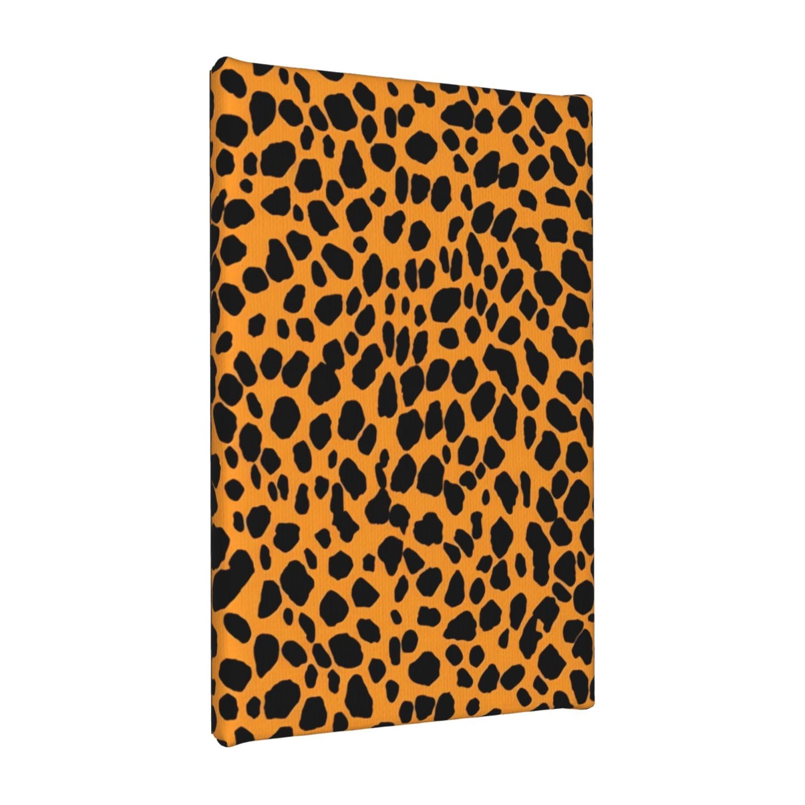 YKLJG Leopard Printed Printed Wall Art Canvas Painting 20x30 CM Wooden Framed Picture Painting Artwork Prints for Bedroom Kitchen Home Office Decor