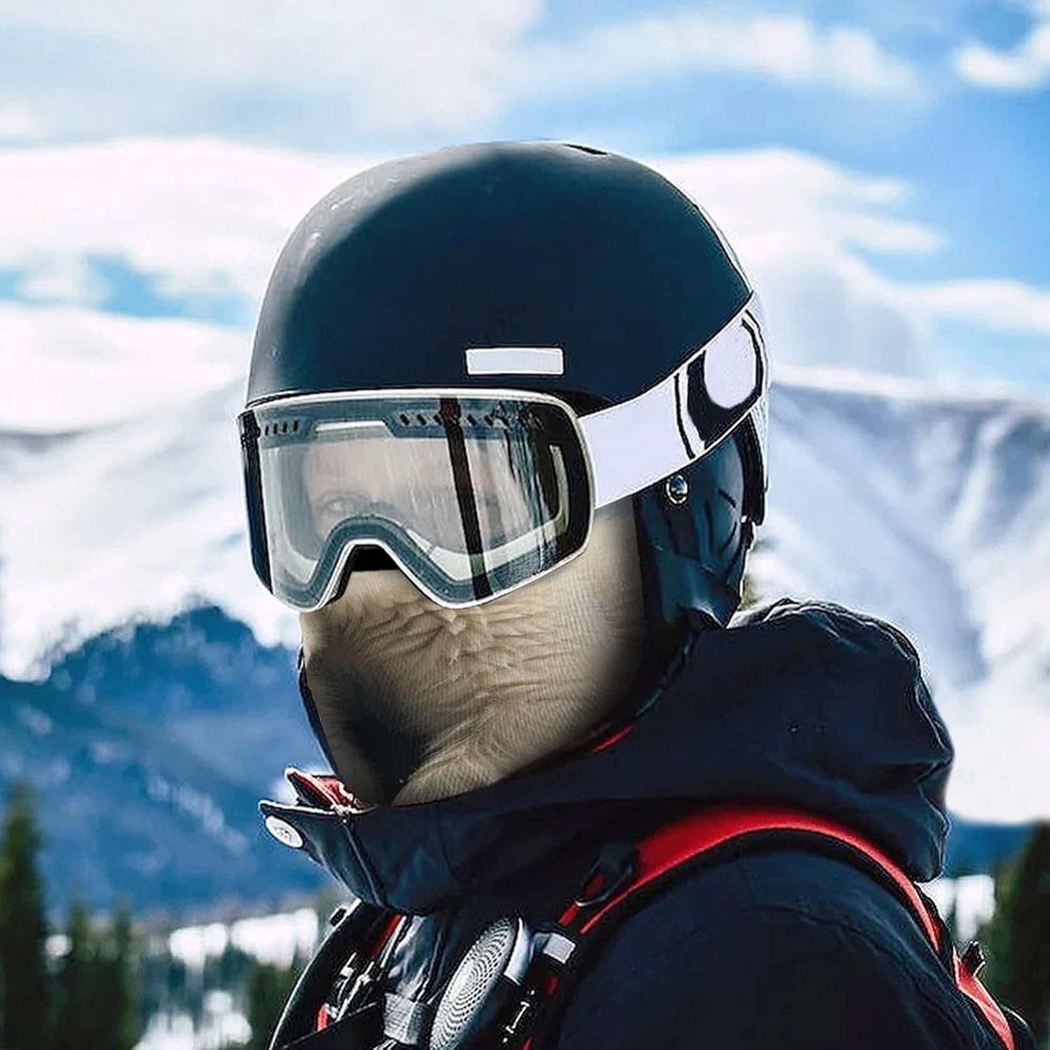 Balaclava Face Mask for Men Women Sun Protection Full Face Cover | Breathable Cute Polar Bear Full Face Mask Windproof Ski Mask Motorcycle Helmet Lining for Outdoor Sport Cycling