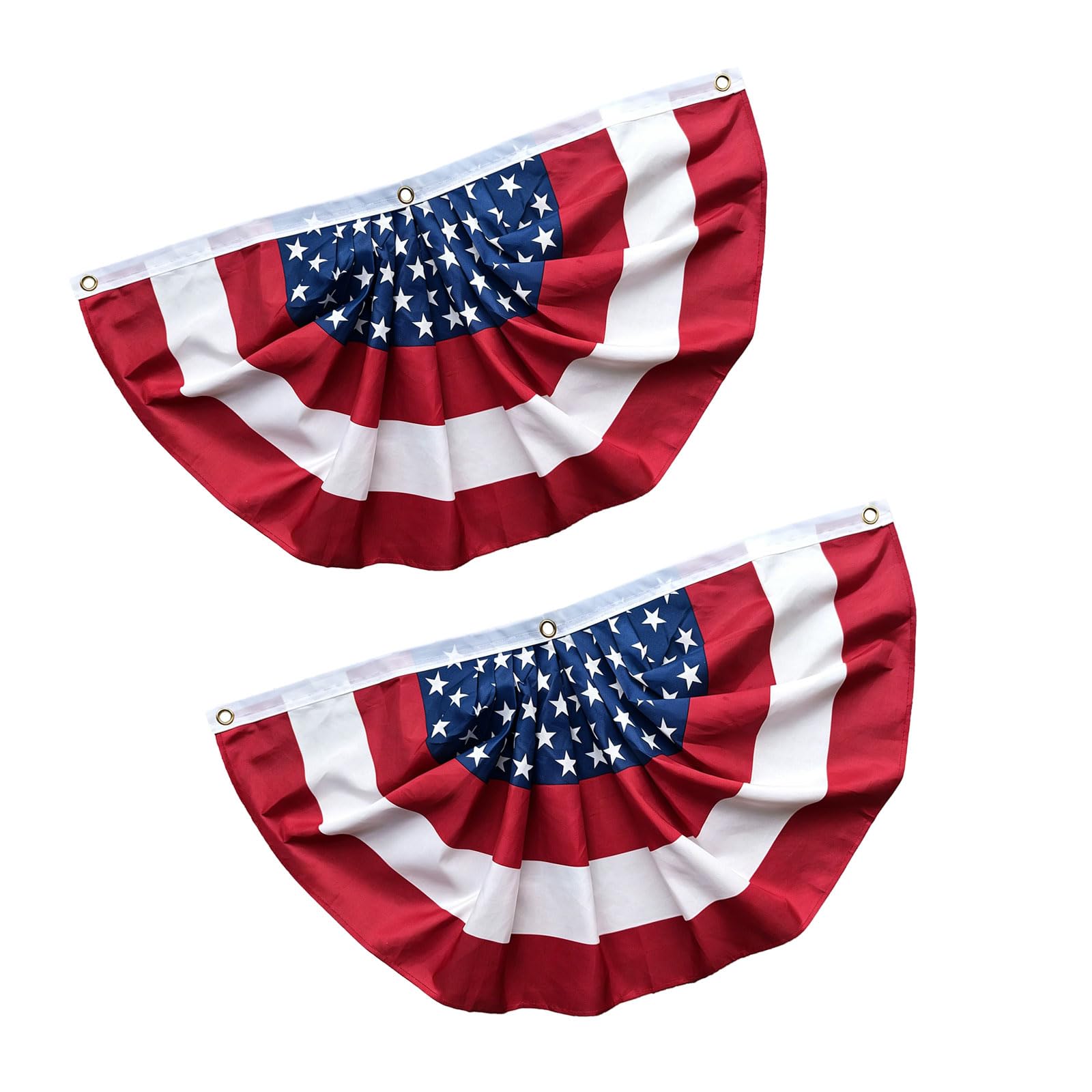 Xinsheinelry July Celebration Decor 2 Fan Fashion Themed Flags Sturdy Party Supplies Festive Patriotic Banners