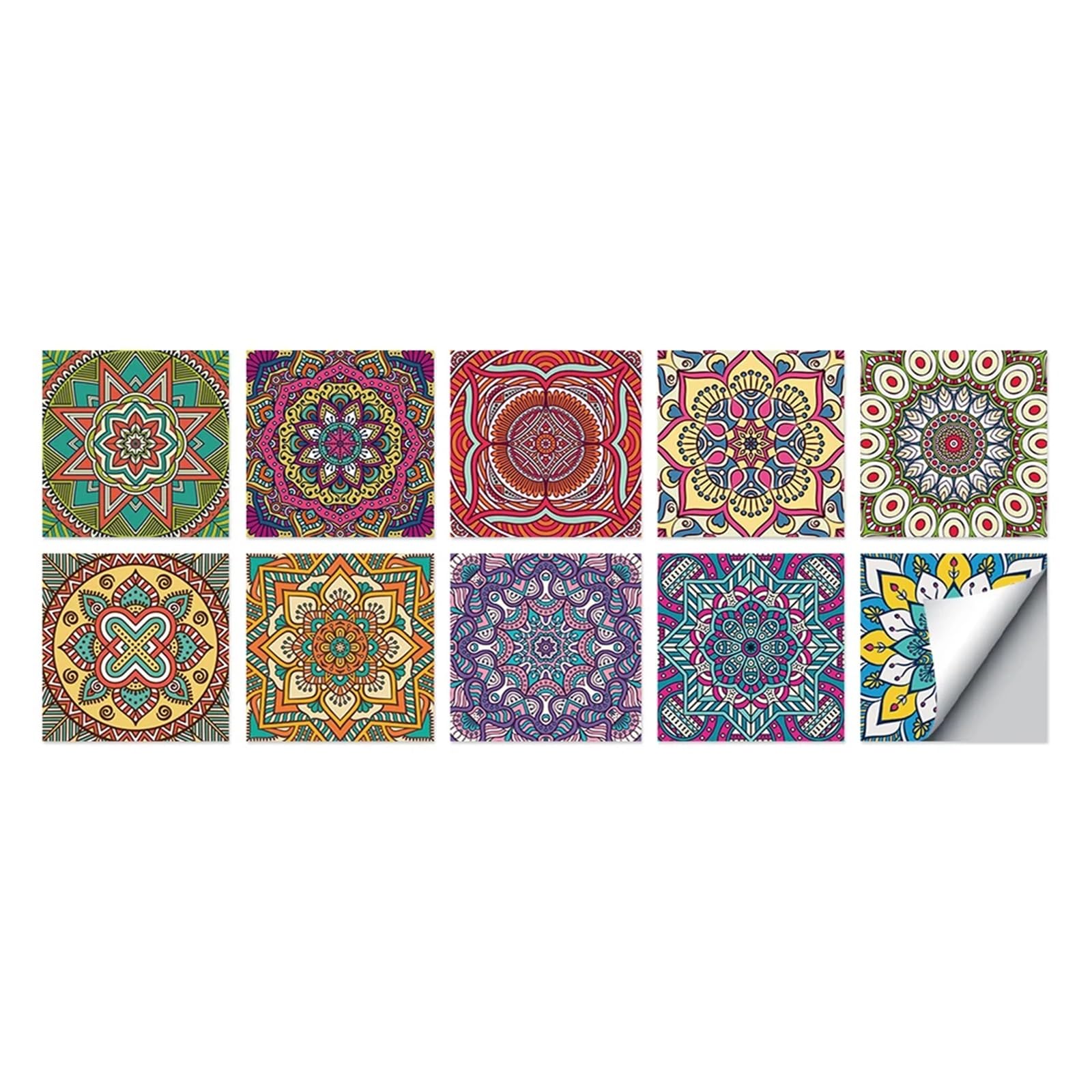 Wall Tile Sticker Tile Stickers 20x20 Self-Adhesive Wall Decals Peel and Stick(Color3,Size2)