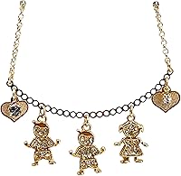 Vista 11 de SIFRIMANIA Personalized Children's Charm Choker Necklace, Boys or Girls Customizable Pendants, Growing Family Jewelry for Women