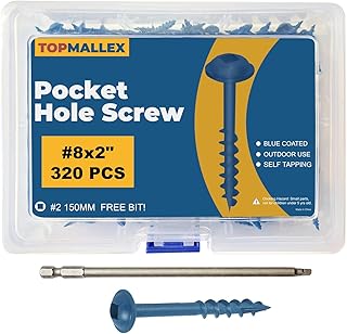 Pocket Hole Screws 2 inch, TOPMALLEX Pocket S...,