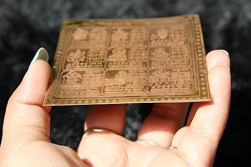 Vista 83 de Jet New Blessed & Energized Potente PITRA DOSHA NIVARAN Yantra Yantra Aproximadamente 3 pulgadas Cobre Yantra Pooja Casa Oficina Altar Salud