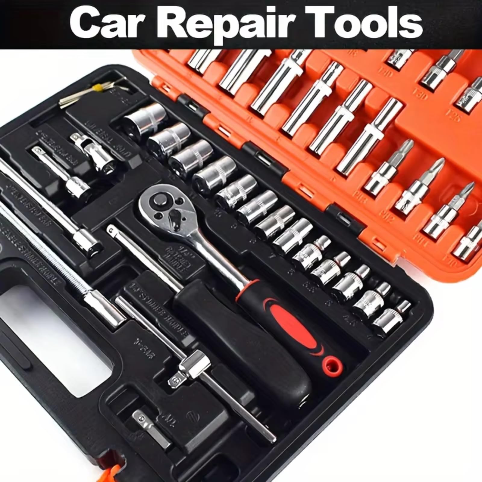 Maletín herramientas multiusos Kit Herramientas Reparación Automóviles Accesorios Mantenimiento Automotriz Juego Llaves Trinquete Herramientas Manuales Kit Para El Hogar
