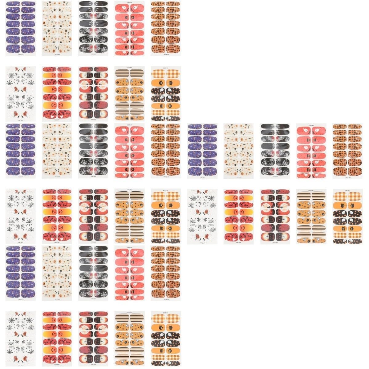 SOLUSTRE 40 Fogli Adesivi per Unghie Halloween in Carta 10 Fogli Decorativi Facili da Usare per Manicure Finta e Naturale per Festa di Halloween Stili multipli
