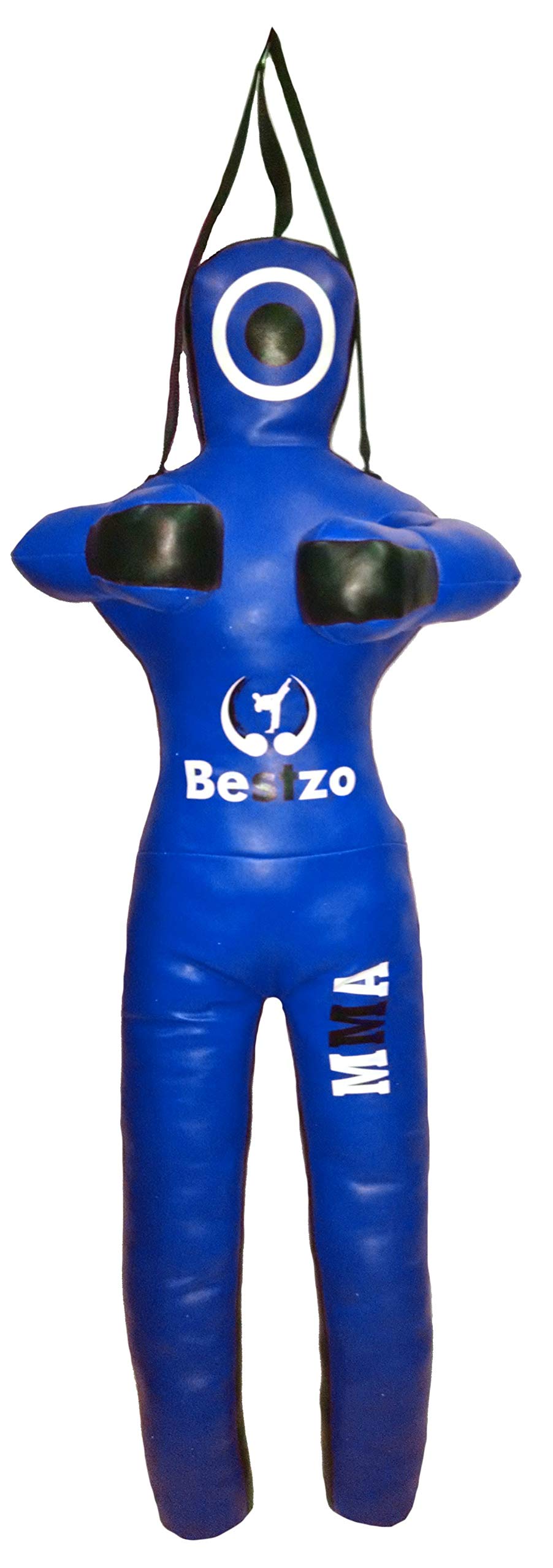 Bestzo MMA Martial Arts Jiu Jujitsu Judo Punching Bag Grappling Dummy Standing Position -Unfilled (Synthetic Leather Blue, 48 inches (4 ft))
