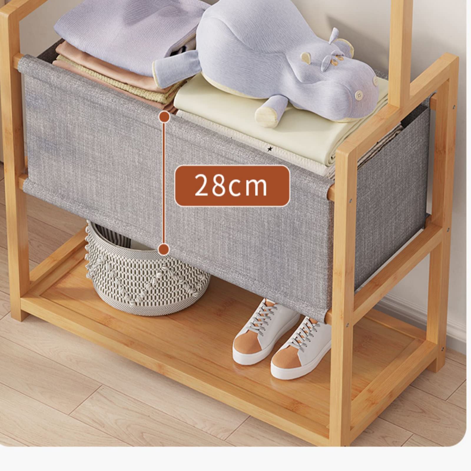 SAeWare Appendiabiti autoportante, appendiabiti da balcone, ideale per appendere vestiti e organizzare i tuoi oggetti quotidiani, giallo-a