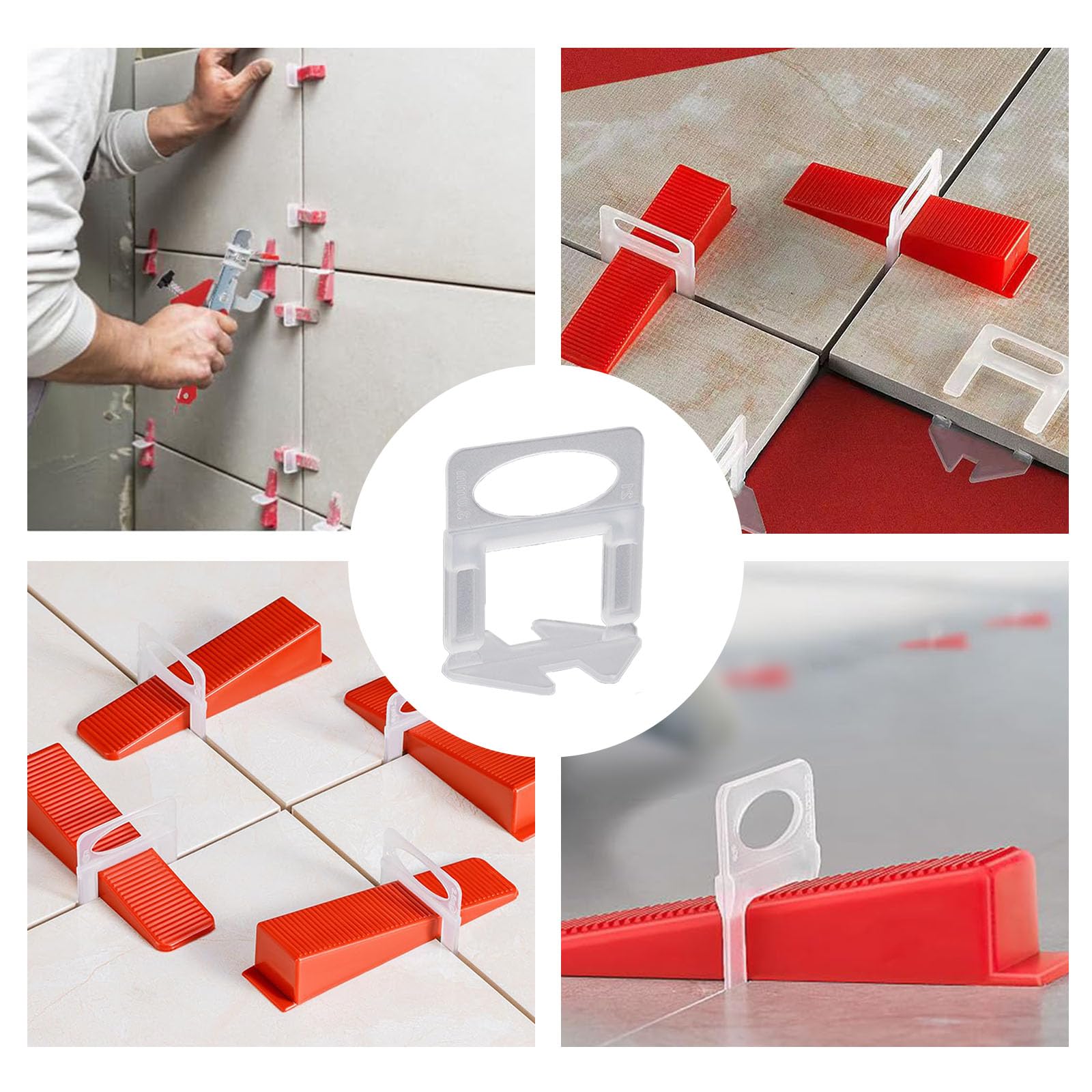 Clip Distanziatore di Livellamento, 500 Pezzi 3 mm larghezza delle Fughe Distanziatori per Piastrelle, Aiuto per il Livellamento, Per Pavimenti di Soggiorni e Camere da Letto