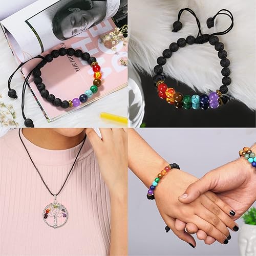 Miniatura 9 de YATSKIA Árbol de la vida de chakras, árbol de cristal para energía positiva, árbol de siete chakras, árbol de 7 chakras, árbol de dinero de cristal