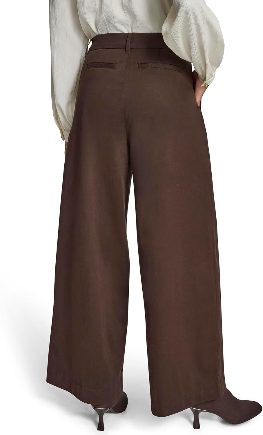 BCBG Women's High-Waisted Wide Leg Trouser Pant - Image 6