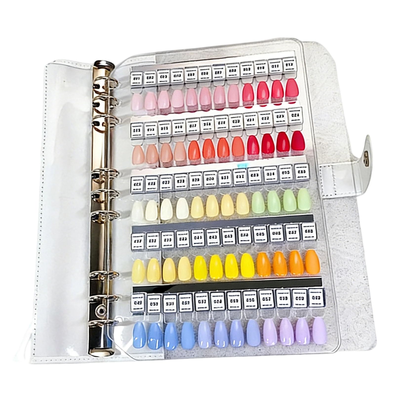 Quaderno per unghie a colori con 120 tip rimovibili etichette per e organizzazione senza problemi. Tips per unghie rimovibili