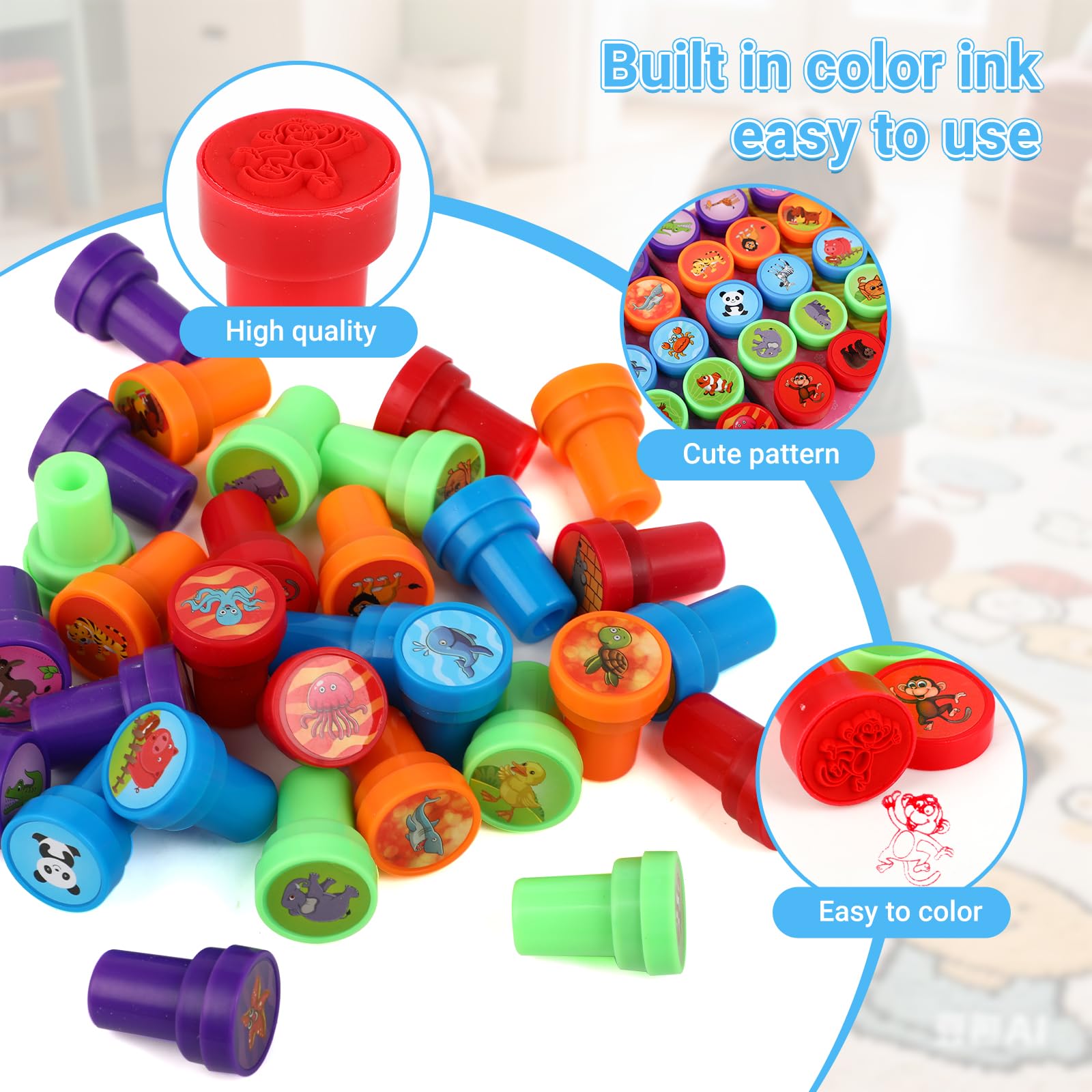 Bailinks 6 pezzi Timbri per Insegnanti, francobolli per bambini