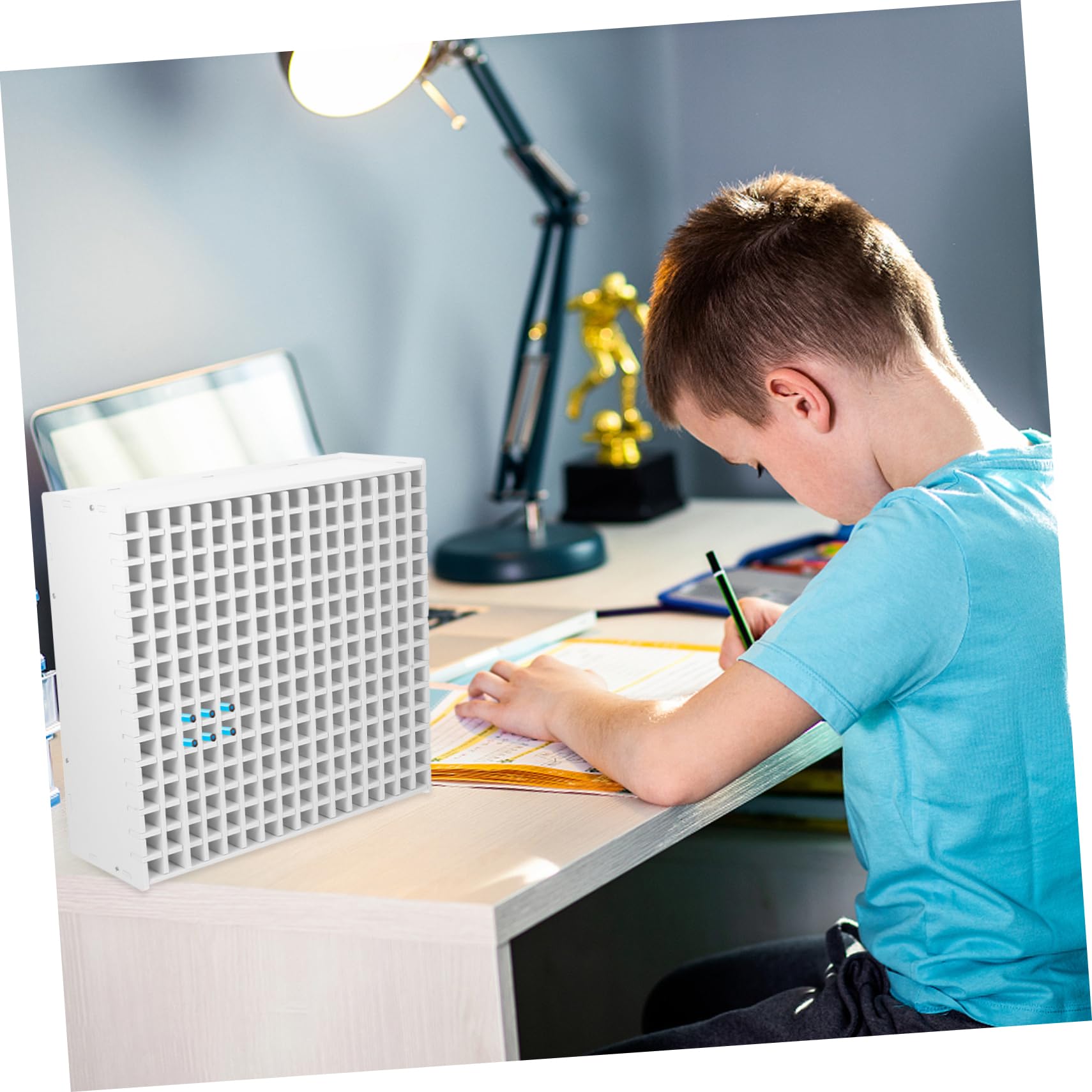 Portapenne Trasparente Bianco 240 Slot Organizer da Scrivania Abs | Portapenne Simpatico, Portapenne da Scrivania Simpatico, Accessori per Studiare, Portapastelli, Back To School Party