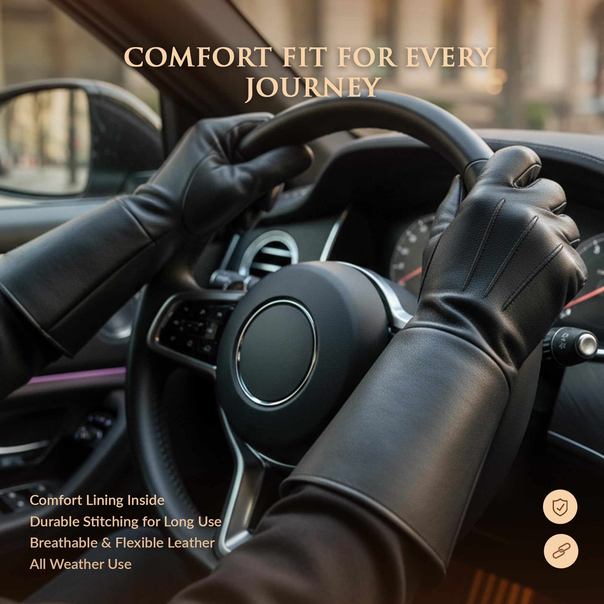 Gants en cuir de mouton véritable pour homme et femme - Style médiéval Renaissance