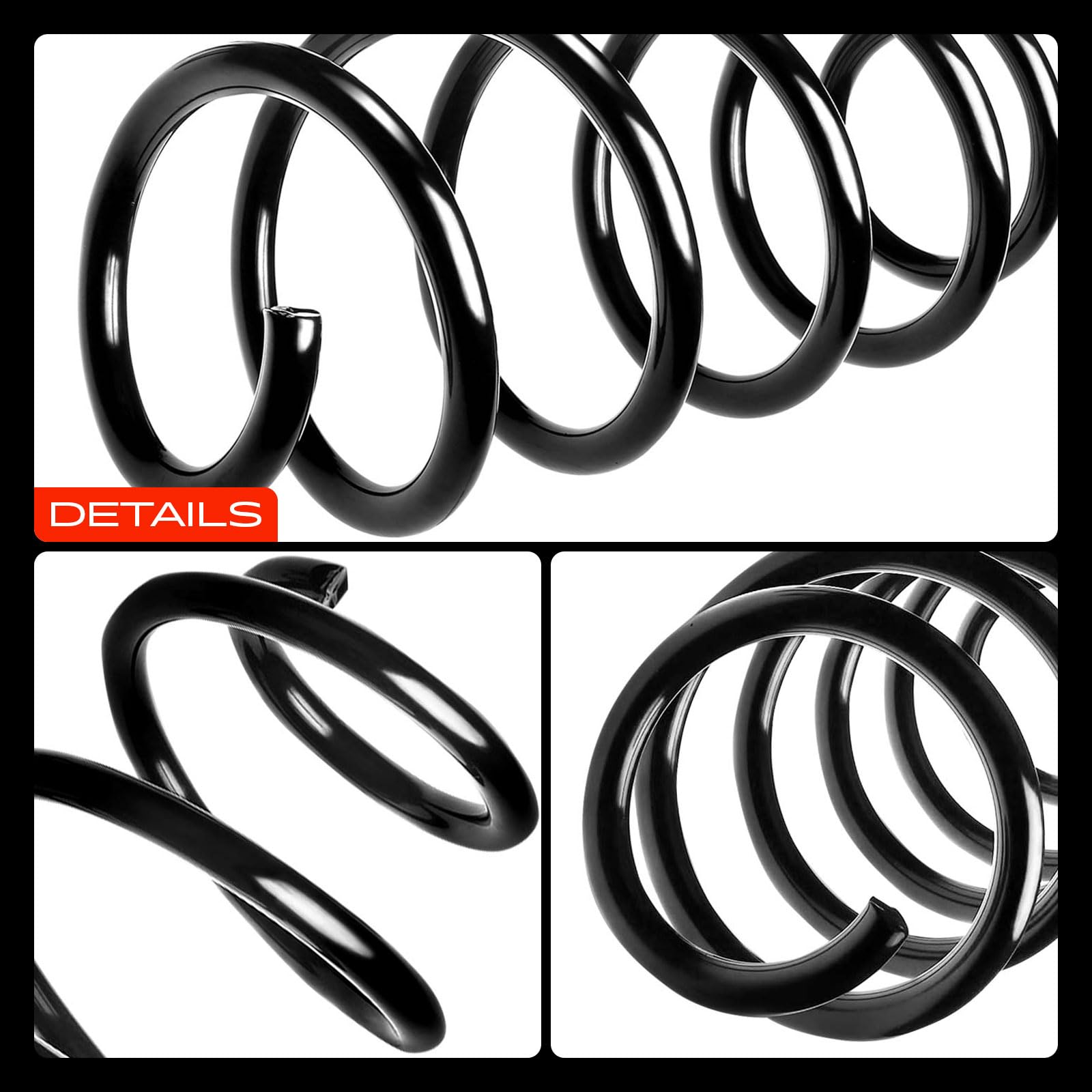 Frankberg 2x Muelles de chasis Muelles de suspensión Compatible con T.o.u.r.a.n 1T1 1T2 1.9 TDI 2.0 EcoFuel 2.0 FSI 2003-2010 Replace# 1K0411105BN,1K0411105BP