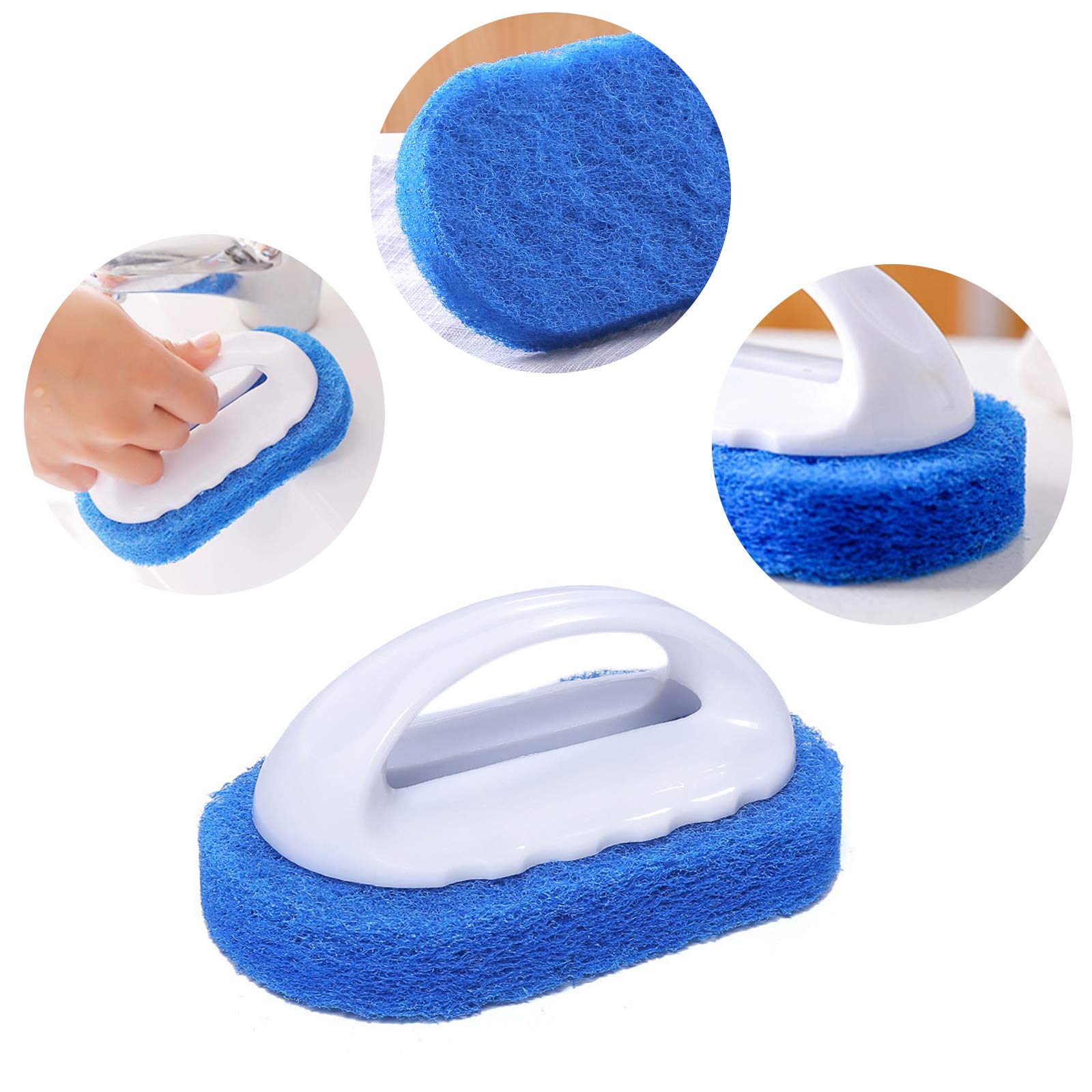 Hot Tub Cleaning Kit Accessories Contain 1PC Scrubbing Brush and 1PC Hot Tub Sponge Cleaning Brush for Cleaning Swimming Pool Spas - Image 4