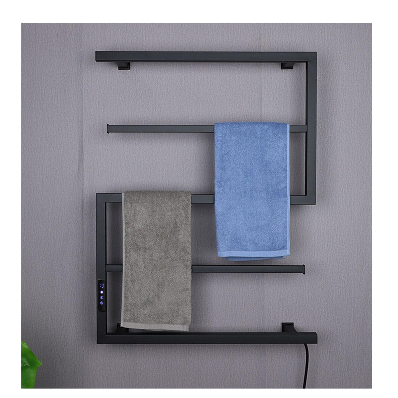 Calentador de toallas eléctrico con temporizador y pantalla LCD