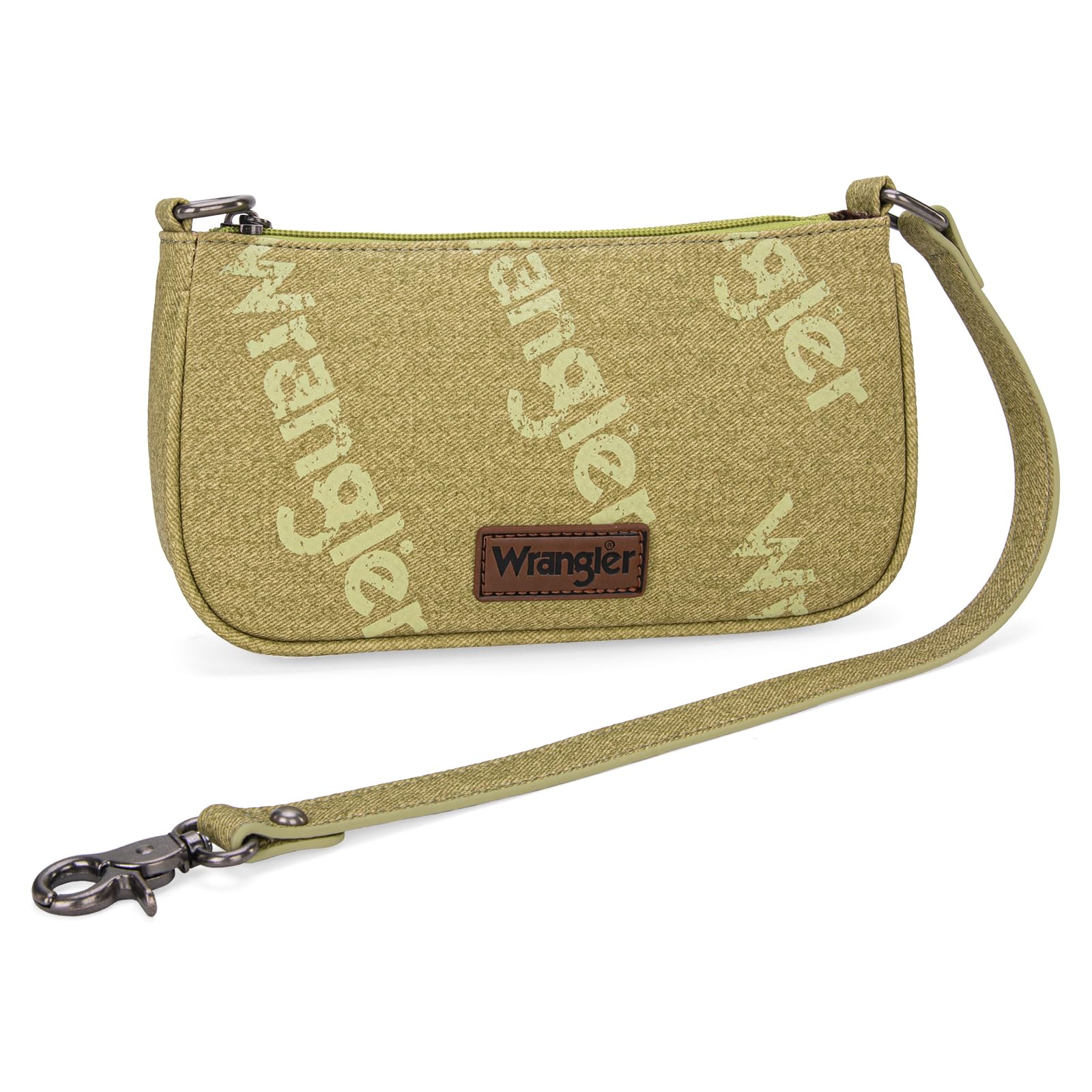 Wrangler Printing Shoulder Bags for Women Cluth Tote Handbag 90s Retro Hobo Purses Top-Handle Underarm Handbag WG113-001GN