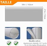Benasan Manchon d'isolation portable pour tuyau AC, chlorure de polyvinyle, gris clair, convient pour tuyau d'échappement de 12,7 à 15 cm de diamètre, installation facile, housse de protection - 2