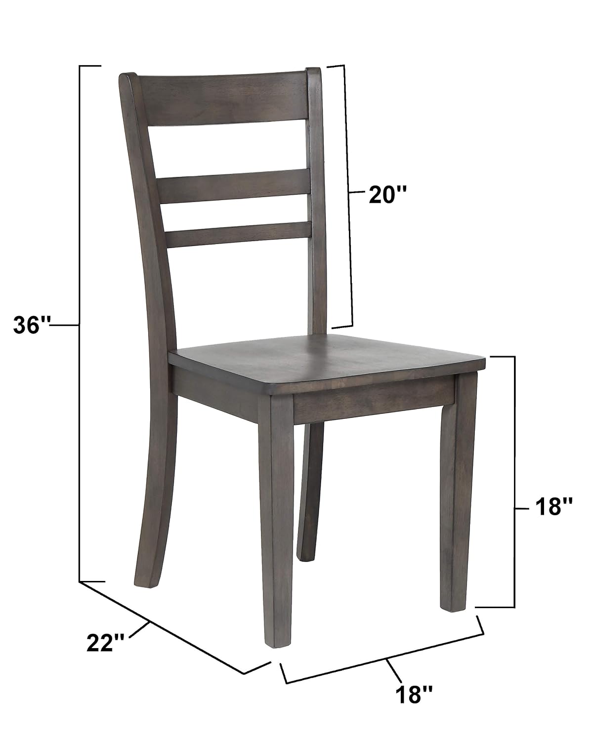 Sunset Trading Shades of Gray Dining Chairs, Weathered Grey