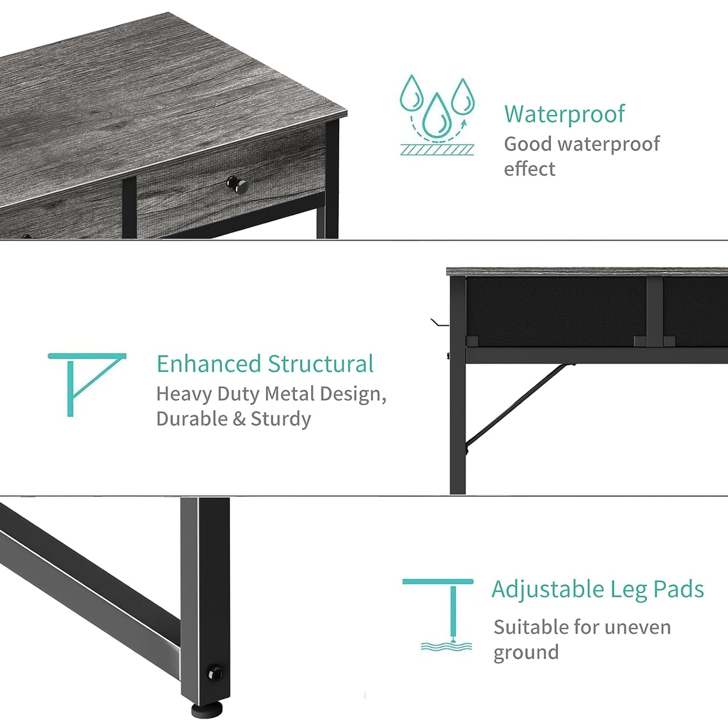 Lufeiya Small Desk with Drawers, 32 Inch - Image 9