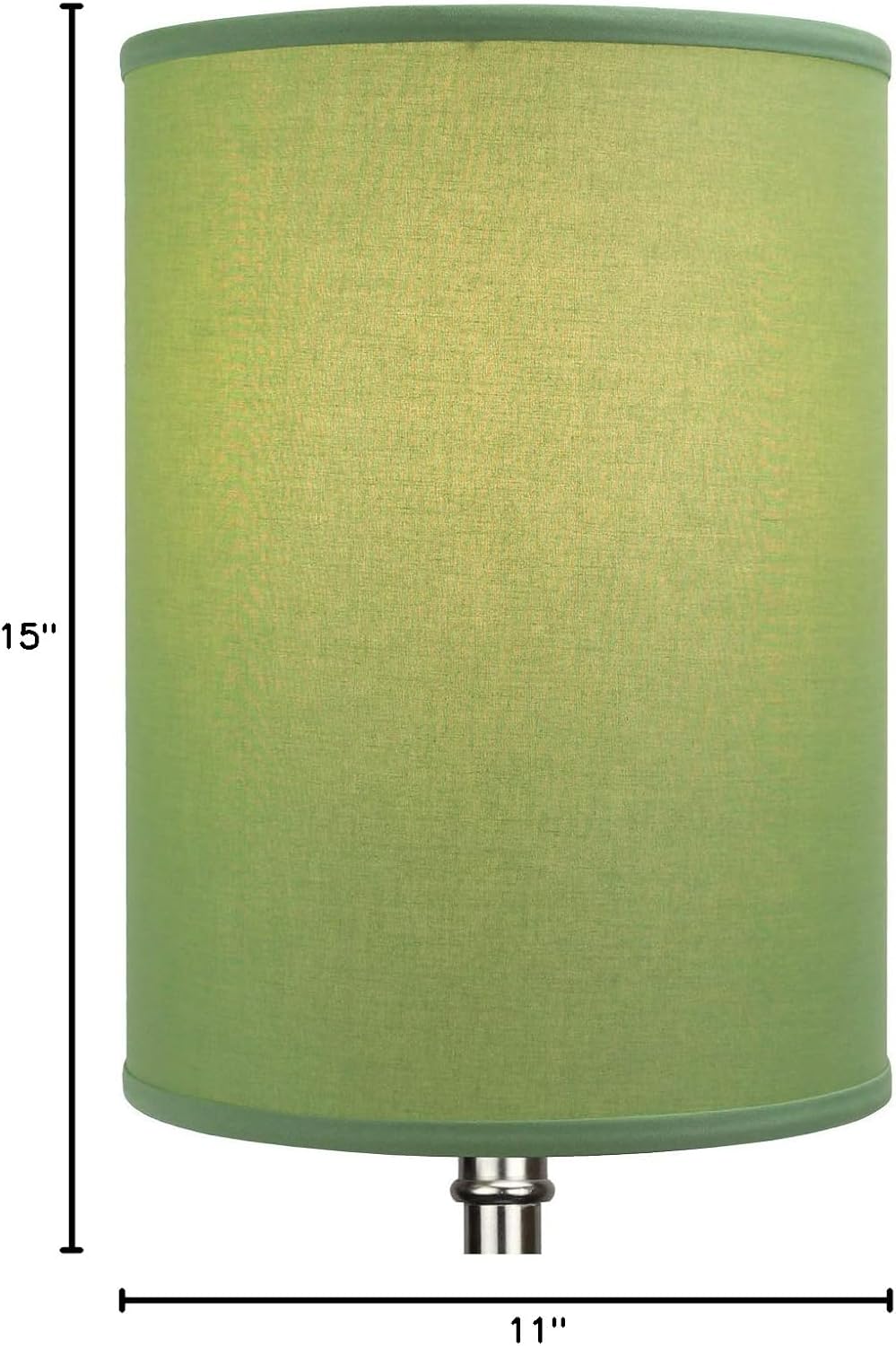 FenchelShades.com Lampshade 11" Top Diameter x 11" Bottom Diameter 15" Height Cylinder Drum USA Made (Celadon)