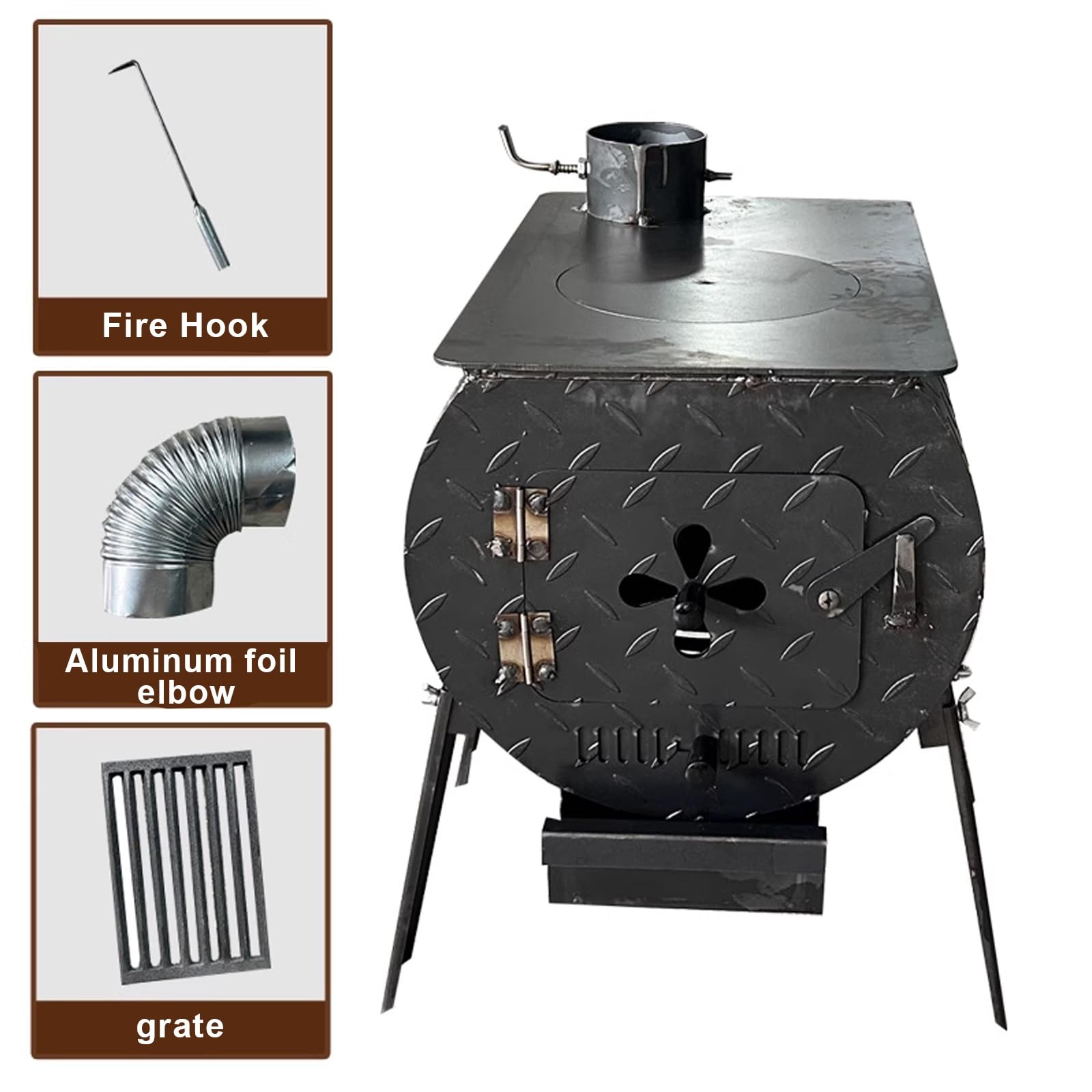 Stufa a Legna In Ghisa Resistente Alle Alte Temperature, Stufa a Legna Economica Multiuso per Bollire L'acqua, Cucinare e Grigliare, per uso Interno ed Esterno(50 * 35cm)
