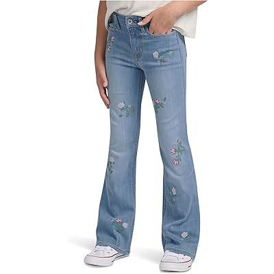 Джинсы abercrombie kids High-Rise Flare Floral Jeans (Big Kid)