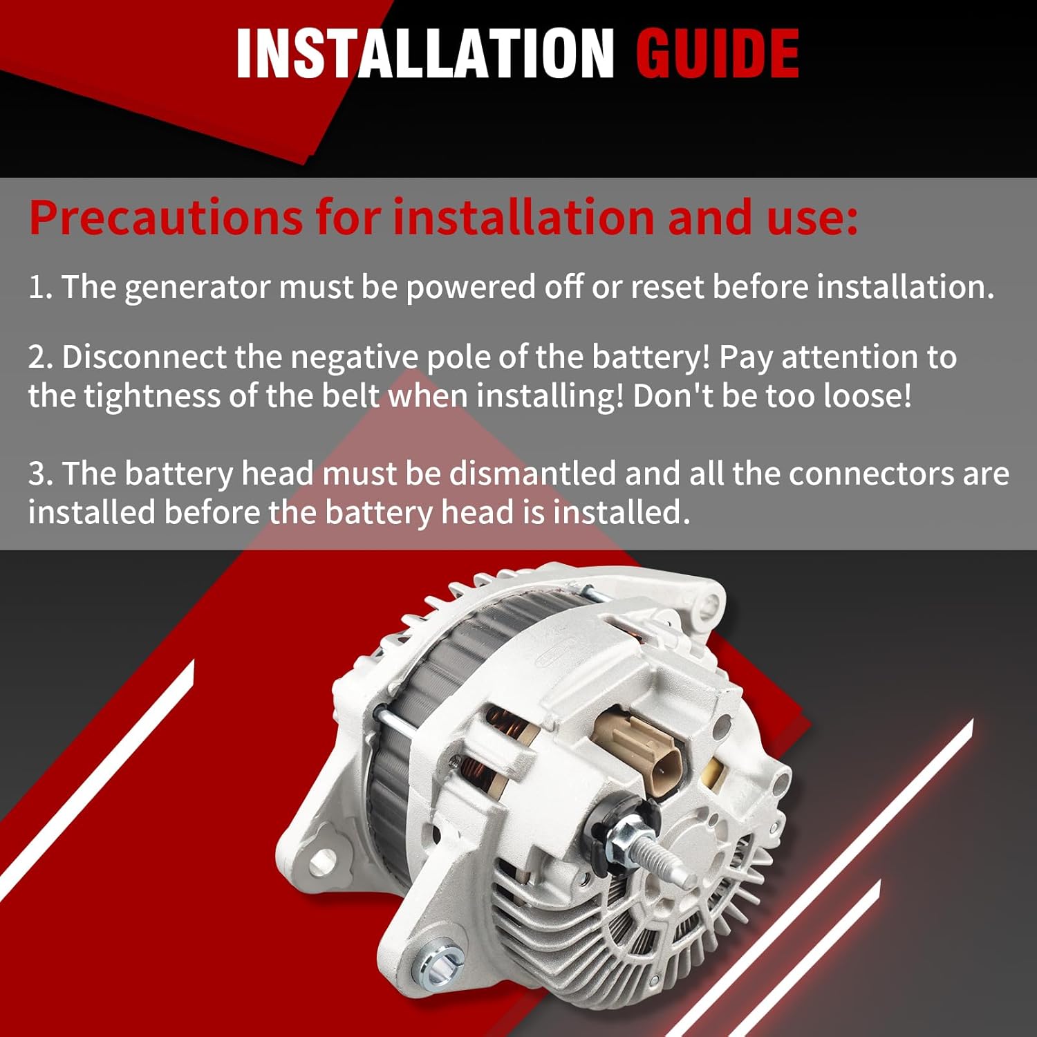 Alternator 11231N Compatible with Chrysler 200 Cirrus Sebring Dodge Avenger Caliber Jeep Compass Patriot 1.8L 2.0L 2.4L L4 Replace 210-4302 04801323AB 04801323AC 04801323AD