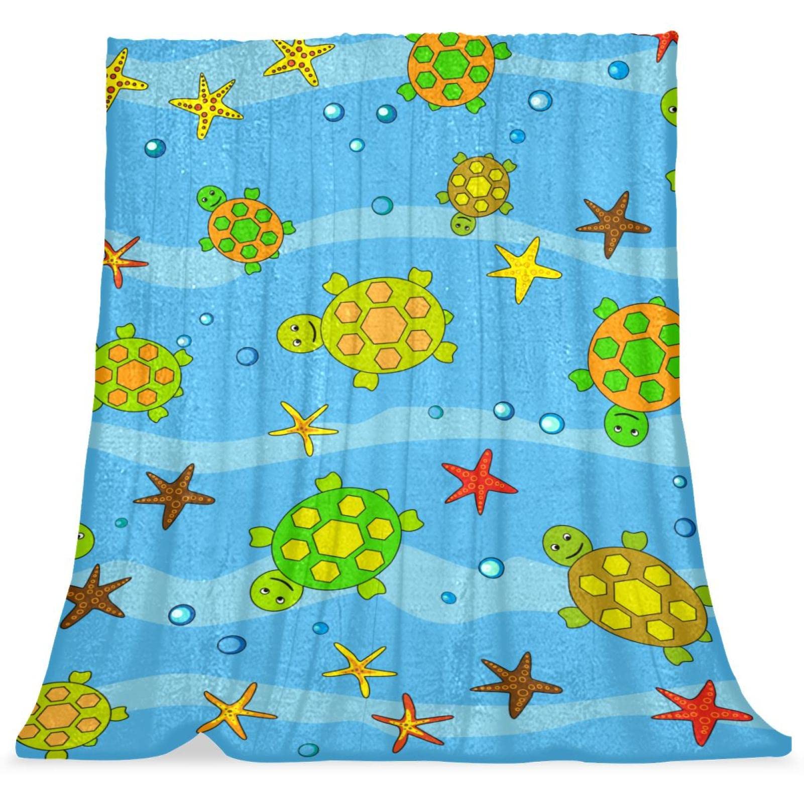 Couvre-lit moelleux et confortable à motif de tortue de mer