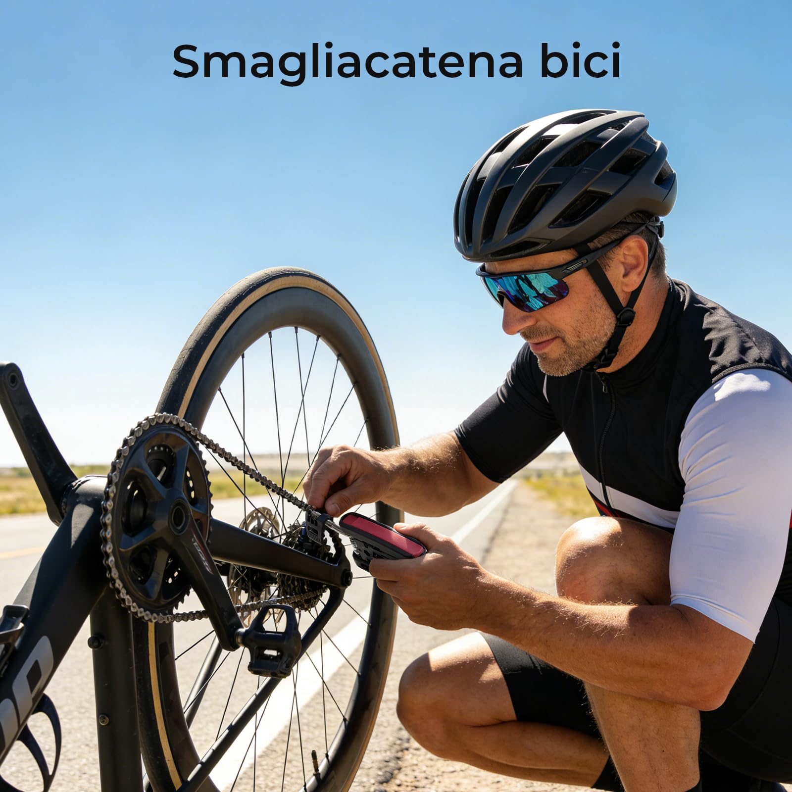 Kit di Riparazione Bici Multifunzione, 25 in 1 Attrezzo Pieghevole, Kit di Strumenti per Emergenze Outdoor, Set di Attrezzi per Biciclette da Strada e Mountain Bike