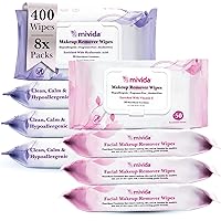 Vista 10 de mivida Toallitas desmaquillantes hipoalergénicas a granel con vitamina E, paquete de 200 unidades (4 × 50) paquete de valor, toallitas de maquillaje
