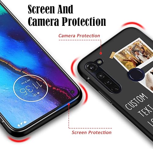 Vista 52 de Funda personalizada para Motorola Moto G Stylus 2021 con nombre de foto, texto y foto, GStylus personalizado -21 funda suave y fina (negro) de 6.8