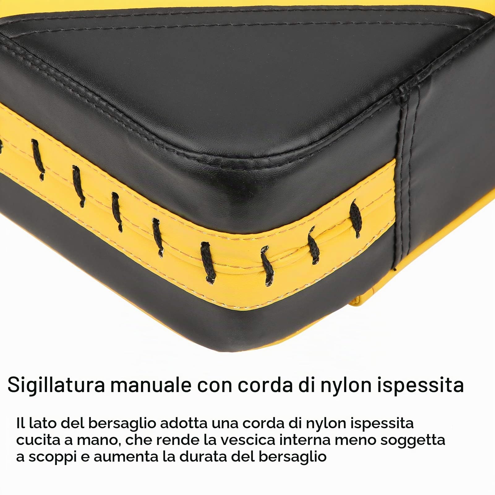 Wall Punch Boxing Bag PU Focus Target Wall Fighting Pad Training Bag Attrezzatura da Allenamento per Sanda Taekowndo(Nero e Giallo)