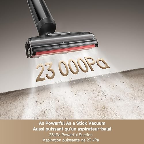 Miniatura 5 de DREAME H15 Pro CarpetFlex - Aspiradora inalámbrica con cepillos dobles para suelos duros y alfombras, corte de cabello sin enredos, succión de 23