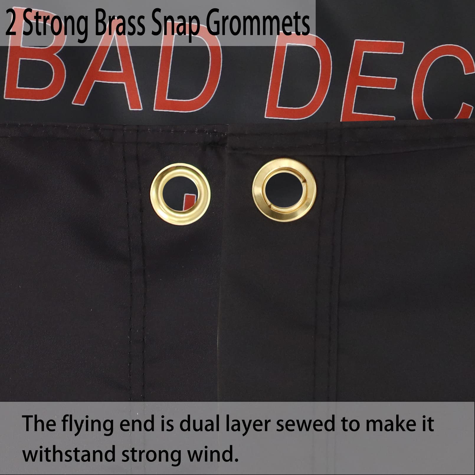 TAKurPIK Motivationsflagge „Bad Decisions Make The Best Stories“ – 90x150 Cm Fürs Zimmer