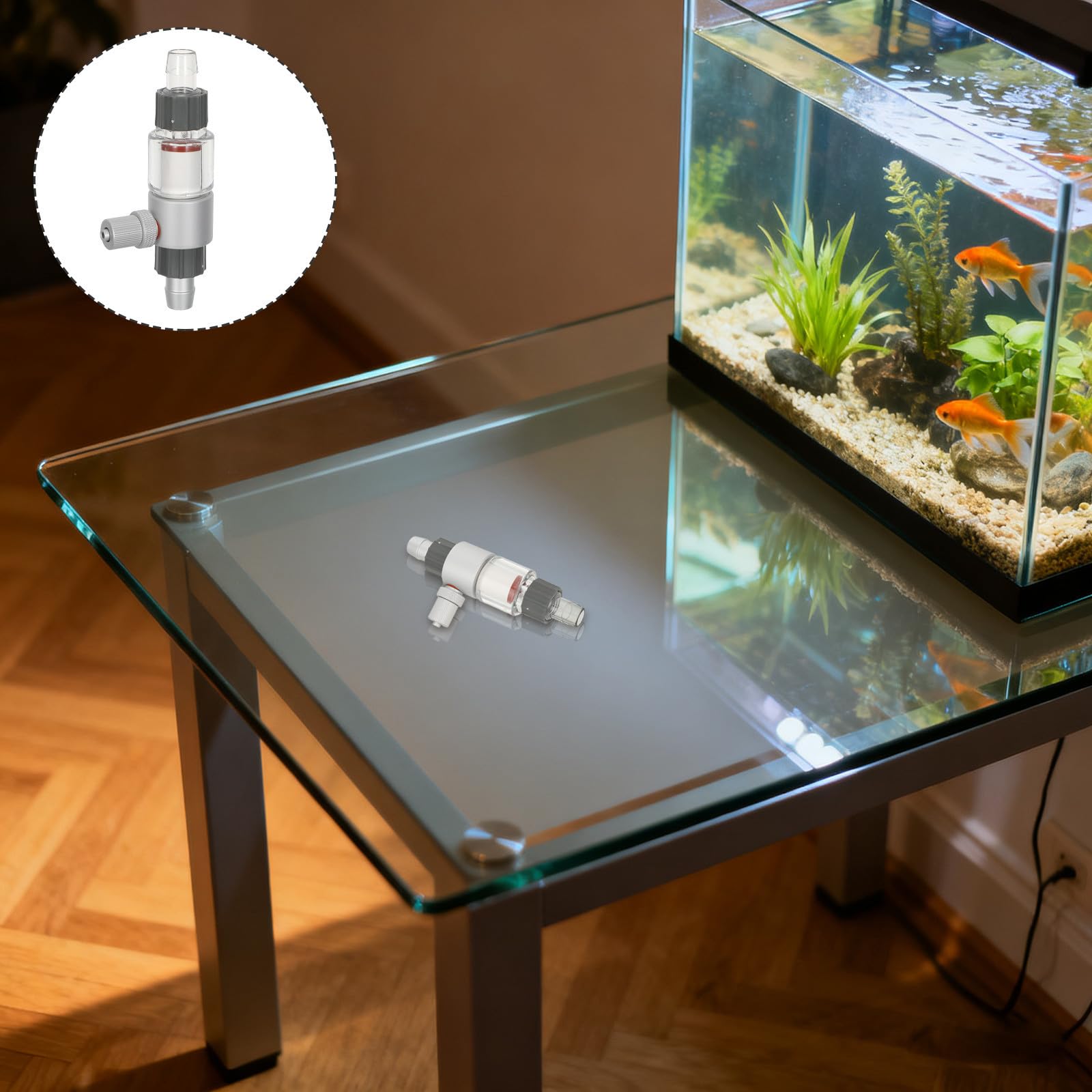 Difusor Instalación Externa Fácil y Suministro Estable de Co2 de Nanoburbujas de Co2 en Acrílico y Aleación de Aluminio para Acuario Plantado