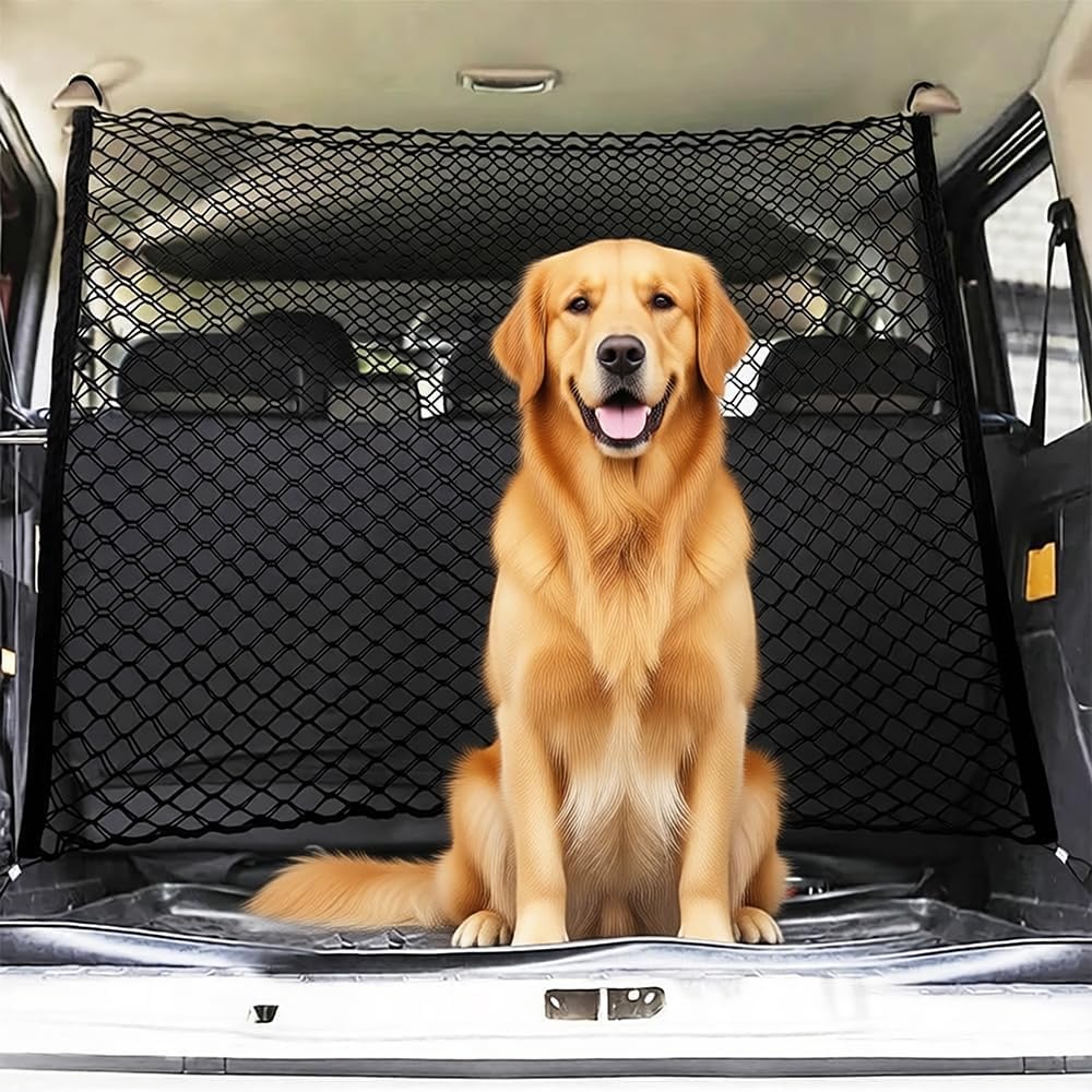 xssfc Car Dog Guard for Lincoln Nautilus Aviator Corsair Navigator L, Dog Isolation Net Dual Layer Pet Restraint Car Backseat Divider Mesh Net Screen Barricade