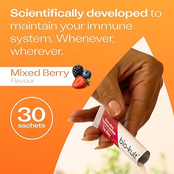 Bio-Kult Everyday Fast Dissolve Probiotic Powder for Immune System, Mixed Berry Flavour, 30 Sachets