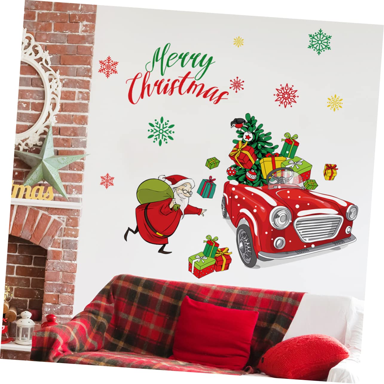 PRETYZOOM 4 Set Di Adesivi Natalizi Per Finestre Per Decorazioni Dellalbero Di Natale